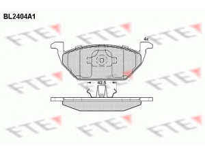 FTE BL2404A1 stabdžių trinkelių rinkinys, diskinis stabdys 
 Techninės priežiūros dalys -> Papildomas remontas
1J0 698 151 A, 1J0 615 115, 1J0 698 151