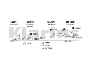 KLARIUS 570228U išmetimo sistema 
 Išmetimo sistema -> Išmetimo sistema, visa