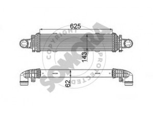 SOMORA 171445A tarpinis suslėgto oro aušintuvas, kompresorius 
 Variklis -> Oro tiekimas -> Įkrovos agregatas (turbo/superįkrova) -> Tarpinis suslėgto oro aušintuvas
2045000200, A2045000200