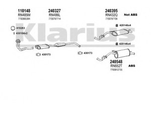 KLARIUS 720204E išmetimo sistema 
 Išmetimo sistema -> Išmetimo sistema, visa