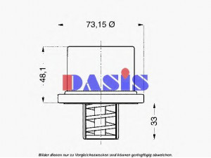 AKS DASIS 751984N termostatas, aušinimo skystis 
 Aušinimo sistema -> Termostatas/tarpiklis -> Thermostat
295024, 0052031875, A0052031875