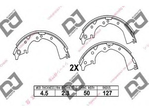 DJ PARTS BS1054 stabdžių trinkelių komplektas 
 Techninės priežiūros dalys -> Papildomas remontas
0449526041, 0449526080, 0449526120