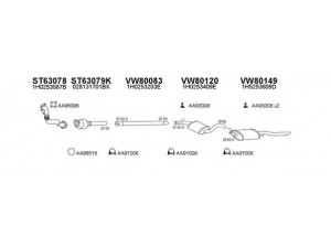 VENEPORTE 800408 išmetimo sistema 
 Išmetimo sistema -> Išmetimo sistema, visa