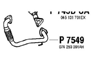 FENNO P7549 išleidimo kolektorius 
 Išmetimo sistema -> Išmetimo vamzdžiai
BM70443, 074253091AH, 074253091AT