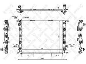 STELLOX 10-25520-SX radiatorius, variklio aušinimas 
 Aušinimo sistema -> Radiatorius/alyvos aušintuvas -> Radiatorius/dalys
4G0121251B, 8K0121251H