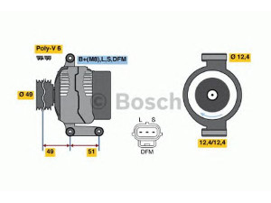 BOSCH 0 986 049 141 kintamosios srovės generatorius 
 Elektros įranga -> Kint. sr. generatorius/dalys -> Kintamosios srovės generatorius
1229424, 1450644, 2542736, 3S5T1 0300 AA