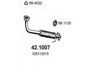 ASSO 42.1007 išleidimo kolektorius 
 Išmetimo sistema -> Išmetimo vamzdžiai
GEX12015, GEX12035