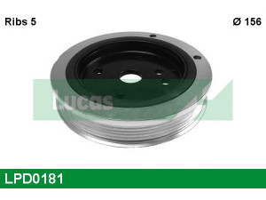 LUCAS ENGINE DRIVE LPD0181 skriemulys, alkūninis velenas 
 Diržinė pavara -> Dirželio skriemulys
30731039, 8692285, 80001052