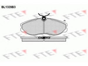 FTE BL1328B3 stabdžių trinkelių rinkinys, diskinis stabdys 
 Techninės priežiūros dalys -> Papildomas remontas
1954460, 1956421, 1956495, 1957042
