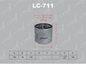LYNXauto LC-711 alyvos filtras 
 Techninės priežiūros dalys -> Techninės priežiūros intervalai
5-86750-069-1, 5-86750-071-0, 5-86750-071-1