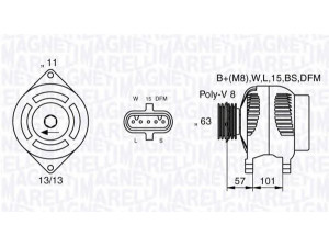 MAGNETI MARELLI 063536550080 kintamosios srovės generatorius 
 Elektros įranga -> Kint. sr. generatorius/dalys -> Kintamosios srovės generatorius
20409240, 2084935, 21429786, 20409240