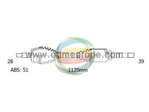ODM-MULTIPARTS 18-292011 kardaninis velenas 
 Ratų pavara -> Kardaninis velenas
7700102980, 770010298O, 7700102999