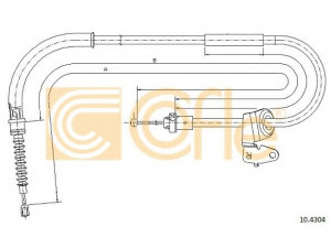 COFLE 10.4304 trosas, stovėjimo stabdys 
 Stabdžių sistema -> Valdymo svirtys/trosai
34406777399