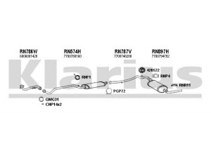 KLARIUS 721016U išmetimo sistema 
 Išmetimo sistema -> Išmetimo sistema, visa
