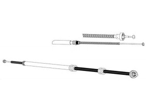 KAWE FA02292 trosas, stovėjimo stabdys 
 Stabdžių sistema -> Valdymo svirtys/trosai
46835327