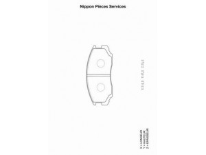 NPS M360I61 stabdžių trinkelių rinkinys, diskinis stabdys 
 Techninės priežiūros dalys -> Papildomas remontas
MB699464, MB699473, MB699474, MB928461