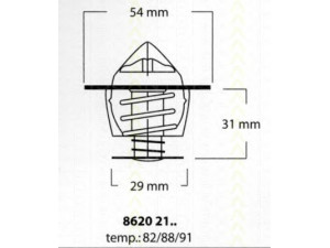 TRISCAN 8620 2188 termostatas, aušinimo skystis 
 Aušinimo sistema -> Termostatas/tarpiklis -> Thermostat
179075, 1337.97, 95517097, 97517097