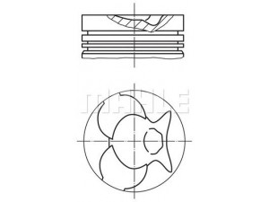 MAHLE ORIGINAL 002 49 02 stūmoklis 
 Variklis -> Cilindrai/stūmokliai