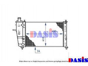 AKS DASIS 080083N radiatorius, variklio aušinimas
46736955