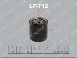 LYNXauto LF-712 kuro filtras 
 Filtrai -> Kuro filtras
5-86750-079-0, 5-87310-502-0, 8-94132-947-0