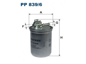 FILTRON PP839/6 kuro filtras 
 Degalų tiekimo sistema -> Kuro filtras/korpusas
1120224, 1131927, XM219A011AA, 7M0127401A