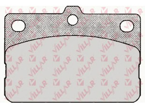 VILLAR 626.0136 stabdžių trinkelių rinkinys, diskinis stabdys