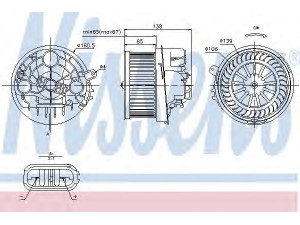 NISSENS 87091 vidaus pūtiklis 
 Šildymas / vėdinimas -> Orpūtė/dalys
6441Q5, 6441Q5