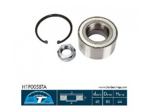 BTA H1P005BTA rato guolio komplektas 
 Ašies montavimas/vairavimo mechanizmas/ratai -> Rato stebulė/montavimas -> Rato guolis
3350.85, 3350.82