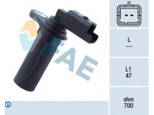 FAE 79251 jutiklis, alkūninio veleno impulsas; RPM jutiklis, neautomatinė transmisija 
 Transmisija -> Neautomatinė pavarų dėžė -> Jutiklis
23731-BC41A, 23750-00Q0B, 23750-00QAK