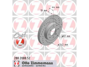 ZIMMERMANN 280.2088.52 stabdžių diskas 
 Dviratė transporto priemonės -> Stabdžių sistema -> Stabdžių diskai / priedai
45251-SB2780, 45251-SB2781, 45251-SB2782