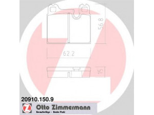 ZIMMERMANN 20910.150.9 stabdžių trinkelių rinkinys, diskinis stabdys 
 Techninės priežiūros dalys -> Papildomas remontas
901 351 963 22, 901 351 963 25