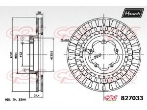 MAXTECH 827033.6980 stabdžių diskas
1371393, 1503287, 1546747, 6C11-1125-A1B