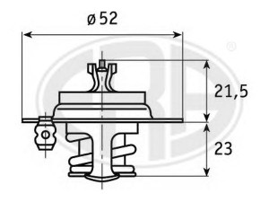 ERA 350124 termostatas, aušinimo skystis 
 Aušinimo sistema -> Termostatas/tarpiklis -> Thermostat
90048-33021, 90048-33041, 90916-03036