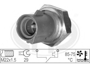 ERA 330183 temperatūros jungiklis, radiatoriaus ventiliatorius 
 Aušinimo sistema -> Siuntimo blokas, aušinimo skysčio temperatūra
6144361, 7001614, 85BB-8B607-BA