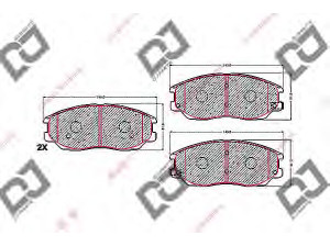 DJ PARTS BP1620 stabdžių trinkelių rinkinys, diskinis stabdys 
 Techninės priežiūros dalys -> Papildomas remontas
58101-3BA02, 581013BA02, 58101-3FA-A10