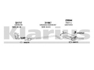 KLARIUS 721045E išmetimo sistema
