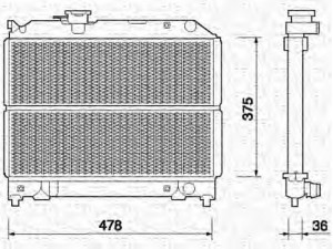 MAGNETI MARELLI 350213369000 radiatorius, variklio aušinimas 
 Aušinimo sistema -> Radiatorius/alyvos aušintuvas -> Radiatorius/dalys
1770060A00, 17700A60A00