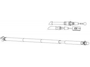 KAWE FA02275 trosas, stovėjimo stabdys 
 Stabdžių sistema -> Valdymo svirtys/trosai
4745T7, 4745T7