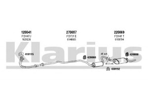KLARIUS 361349E išmetimo sistema 
 Išmetimo sistema -> Išmetimo sistema, visa