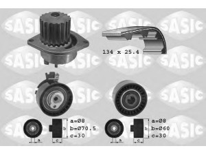 SASIC 3900015 vandens siurblio ir paskirstymo diržo komplektas 
 Aušinimo sistema -> Vandens siurblys/tarpiklis -> Vandens siurblys
1201E5+0831R9, 1201E5+0831R9