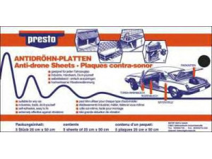 PRESTO 608012 triukšmo slopinimo paklotas 
 Presto Antidröhnpl. schwarz