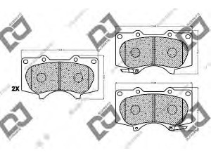 DJ PARTS BP1010 stabdžių trinkelių rinkinys, diskinis stabdys 
 Techninės priežiūros dalys -> Papildomas remontas
4605A481, 04465-35250, 04465-35290