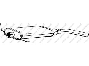 BOSAL 233-511 galinis duslintuvas 
 Išmetimo sistema -> Duslintuvas
533 253 609 AF