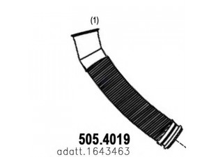 ASSO 505.4019 lanksti žarna, išmetimo sistema 
 Išmetimo sistema -> Išmetimo vamzdžiai
1643463, 1743073