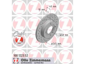 ZIMMERMANN 100.1223.52 stabdžių diskas 
 Dviratė transporto priemonės -> Stabdžių sistema -> Stabdžių diskai / priedai
853 615 601, 8A0 615 601