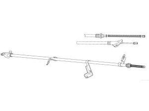 KAWE TO02212 trosas, stovėjimo stabdys 
 Stabdžių sistema -> Valdymo svirtys/trosai
464300D010