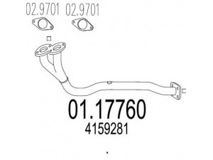 MTS 01.17760 išleidimo kolektorius 
 Išmetimo sistema -> Išmetimo vamzdžiai
4159281