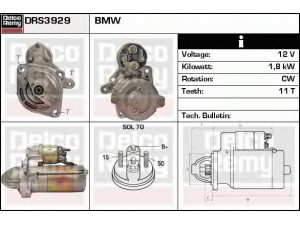 DELCO REMY DRS3929 starteris 
 Elektros įranga -> Starterio sistema -> Starteris
12412247063, 12412249295, 2247063