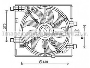 AVA QUALITY COOLING DN7531 ventiliatorius, radiatoriaus 
 Aušinimo sistema -> Oro aušinimas
214811KC0B