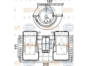 HELLA 8EW 351 104-051 vidaus pūtiklis 
 Šildymas / vėdinimas -> Orpūtė/dalys
AZ 43 302